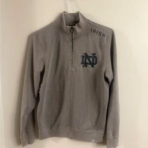 ’47 Brand Notre Dame Irish Quarter Zip Pullover – Gray – Size Small